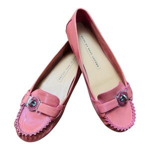 Marc By Marc Jacobs Pink Loafers with Decorative Buckle